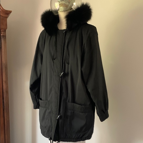 Forecaster Women's Black Fur-Trimmed Hooded Jacket - Picture 3 of 8